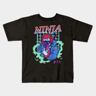 Japanese Cyberpunk Ninja Kids T-Shirt